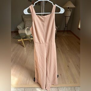 Elegant Peach Sleeveless Jumpsuit